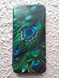 Чехол-книга Fashion Case для Xiaomi Redmi 14C, красочный принт, перья павлина, изумрудный