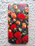 Чехол-книга Fashion Case для Xiaomi Redmi 8, принт, красные и желтые розы, золотой