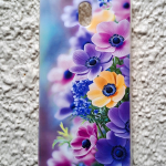 Силиконовый чехол для Xiaomi Redmi 8A, красочный принт, желтые и сиреневые цветочки