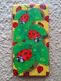 Чехол-книга Fashion Case для Xiaomi Redmi Note 9 Pro, красочный принт, божьи коровки, золотой