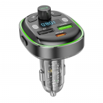 FM-трансмиттер Borofone, BC47, Might, Bluetooth, QC, AFC, FCP, цвет: серый
