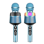 Караоке микрофон Орбита OT-ERM10 Синий RGB (Bluetooth, динамики, USB)