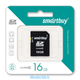 Карта памяти microSDHC 16Gb SmartBuy, Class10, без адаптера