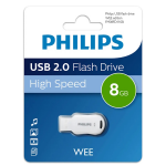 Флеш-накопитель 8Gb Philips WEE 2.0, USB 2.0, пластик, белый