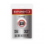 Карта памяти microSDHC 32Gb Exployd, Class10, без адаптера