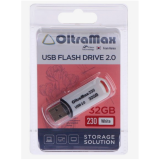 Флеш-накопитель 32Gb OltraMax 230, USB 2.0, пластик, белый