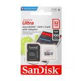 Карта памяти microSDXC 32Gb SanDisk, Ultra Android, Class10, UHS-I 100Mb/s, без адаптера