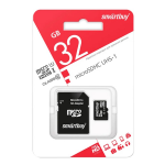 Карта памяти microSDHC 32Gb SmartBuy, Class10, UHS-1, с адаптером