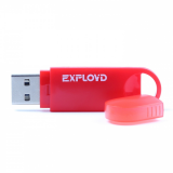 Флеш-накопитель 64Gb Exployd 570, USB 2.0, пластик, красный