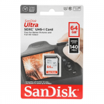 Карта памяти microSDXC 64Gb SanDisk, Ultra, UHS-I R 140MB/s