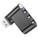 USB-концентратор Borofone DH3, 3 USB выхода, цвет: чёрный