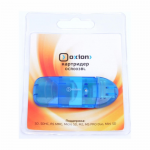 Картридер OXION OCR003BL, синий, USB 2.0 (SD,SDHC,RS MMC,Micro SD,M2,MS PRO Duo,Mini sd до 64 Гб)