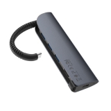 USB-концентратор HOCO HB13, 3 USB выхода,Type-C,HDMI, кабель Type-C, цвет: серый
