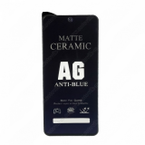 Стекло защитное для SAMSUNG Galaxy M11, Ceramic Matte, Anti-Blue, 0.4 мм, 2.5D, полный клей, чёрный