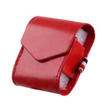Чехол-книжка без бренда для APPLE Airpods, Cheap leather, экокожа, цвет: красный