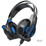 Наушники игровые HOCO W102 Cool tour gaming headphones, цвет: черно-синий