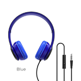 Наушники полноразмерные Borofone BO5, Star sound, микрофон, кабель 1.2м, цвет: синий