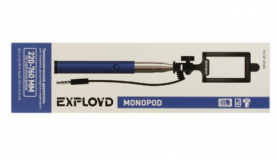 Монопод для селфи Exployd, EX-SF-00091, AUX, цвет: синий