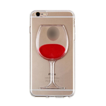 Силиконовый чехол для Samsung Galaxy A70 Бокал вина, прозрачный, красный