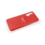 Силиконовый чехол матовый с логотипом для Samsung Galaxy A51, красный