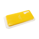 Силиконовый чехол матовый с логотипом для Samsung Galaxy A10 S, желтый