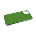 Силиконовый чехол для Iphone 11 Pro глянцевый, блестящий борт с логотипом, зеленый