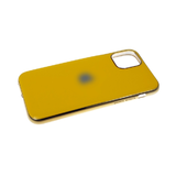 Силиконовый чехол для Samsung Galaxy A20 глянцевый, блестящий борт без лого., желтый