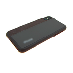 Силиконовый чехол для Huawei Honor 6C Pro кожа с текстилем и логотипом, коричневый