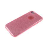 Силиконовый чехол для Huawei P8 Lite плотный с блестками, вырез для лого, розовый