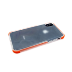 Силиконовый чехол для Iphone 6/6S противоударный, прозрачный с ободком, оранжевый