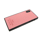 Силиконовый чехол для Iphone 6/6S прямоугольный с тканью, розовый