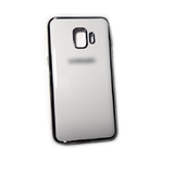 Силиконовый чехол для Samsung Galaxy J2 Core с блестящей окантовкой лого, белый