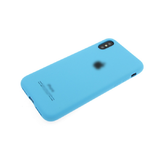 Силиконовый чехол для Xiaomi Redmi 5a Soft Touch матовый с логотипом, голубой