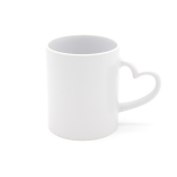 Кружка белая для сублимации с ручкой Сердце, 330 мл (11oz)