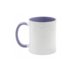 Кружка цветная для сублимации цветная внутри + ручка, Сиреневая