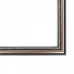 Рама для картин (зеркал) пластик 30*40*2.8 см, Calligrata 644821, серебро, арт. 5090317