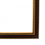 Рама для картин (зеркал) пластик 40*50*2.8 см, Calligrata 644858, вишня с золотом, арт. 5090321